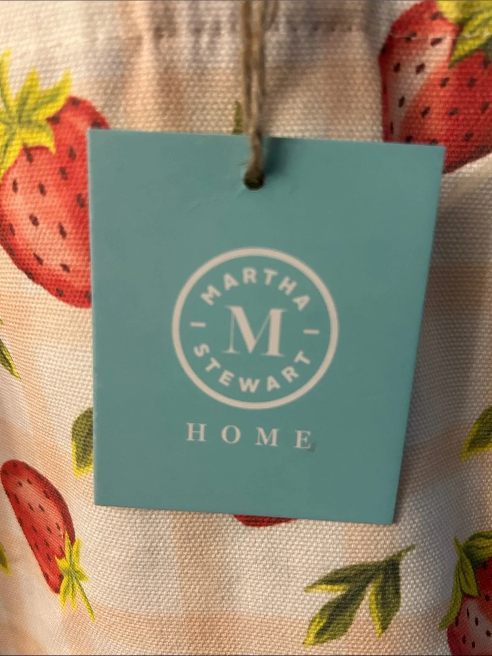 Martha Stewart Canvas Tote Bag Strawberries